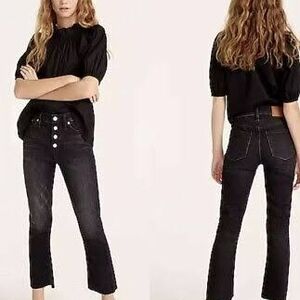 NWT J. Crew Black Boot Cut Jeans with Vintage-Inspired Flare